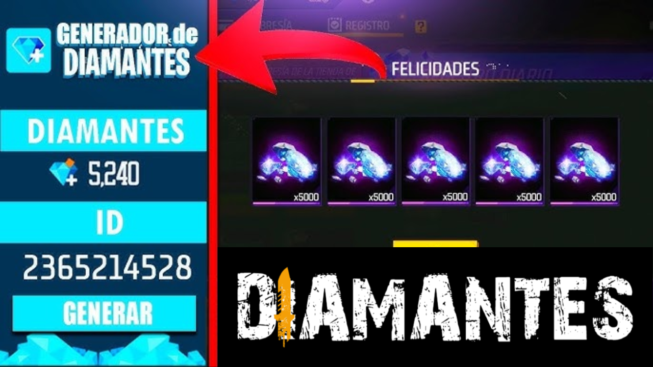 Generador de diamantes de Free Fire